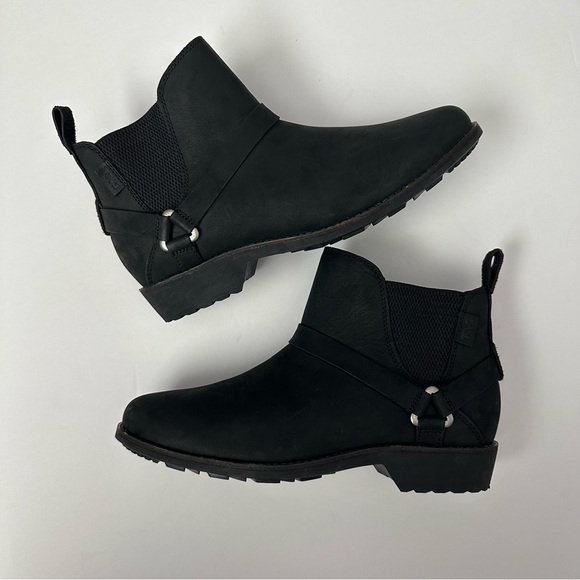Teva Shoes - Teva De La Vina Dos Chelsea Ankle Boots Women 8 Black Leather Shoes